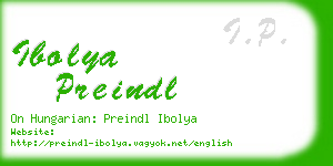 ibolya preindl business card